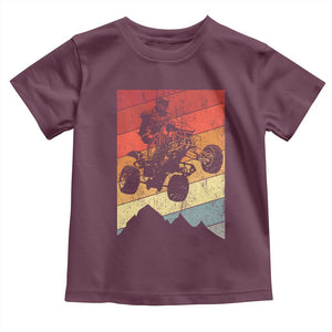 Vintage All-Terrain Vehicles Toddler T Shirt Retro 4 Wheeler ATV Riding Quadrider TS10 Maroon Print Your Wear