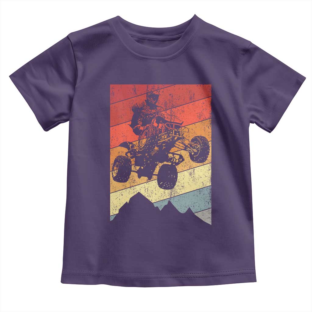 Vintage All-Terrain Vehicles Toddler T Shirt Retro 4 Wheeler ATV Riding Quadrider TS10 Purple Print Your Wear
