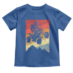 Vintage All-Terrain Vehicles Toddler T Shirt Retro 4 Wheeler ATV Riding Quadrider TS10 Royal Blue Print Your Wear