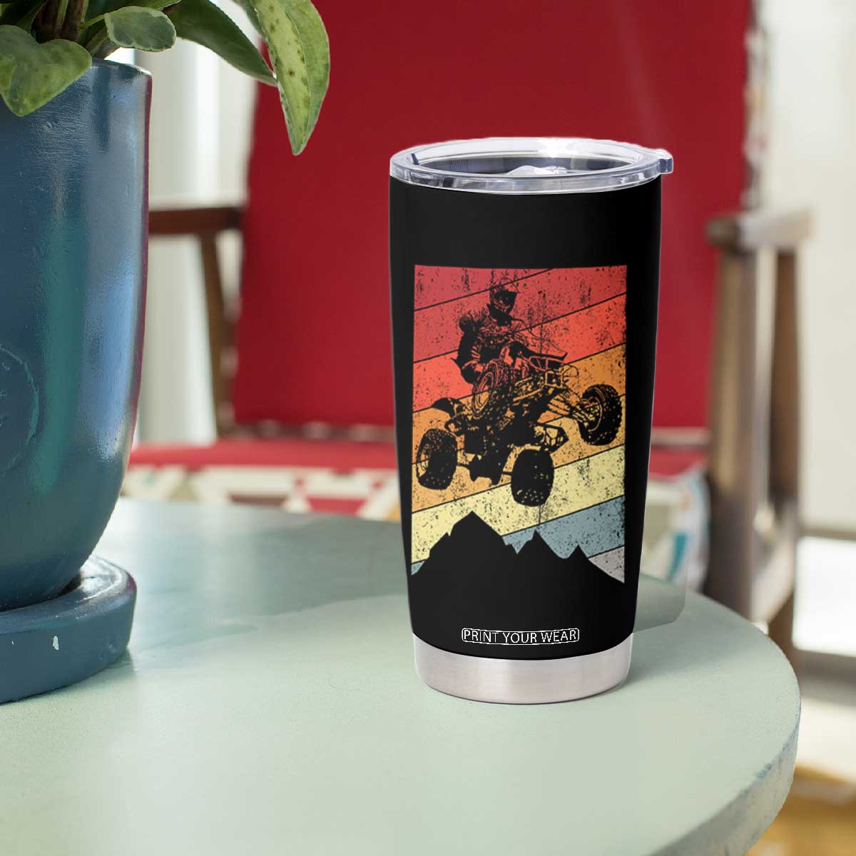 Vintage All-Terrain Vehicles Tumbler Cup Retro 4 Wheeler ATV Riding Quadrider TS10 Print Your Wear