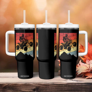 Vintage All-Terrain Vehicles Tumbler With Handle Retro 4 Wheeler ATV Riding Quadrider TS10 Print Your Wear