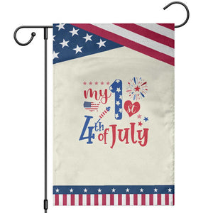 Newborn My First 4th of July Garden Flag Baby Infant Neutral Outfits Stars Stripe TS10 Modern Beige Blue Print Your Wear