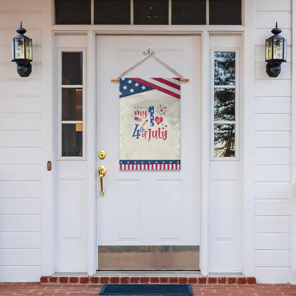 Newborn My First 4th of July Garden Flag Baby Infant Neutral Outfits Stars Stripe TS10 Print Your Wear