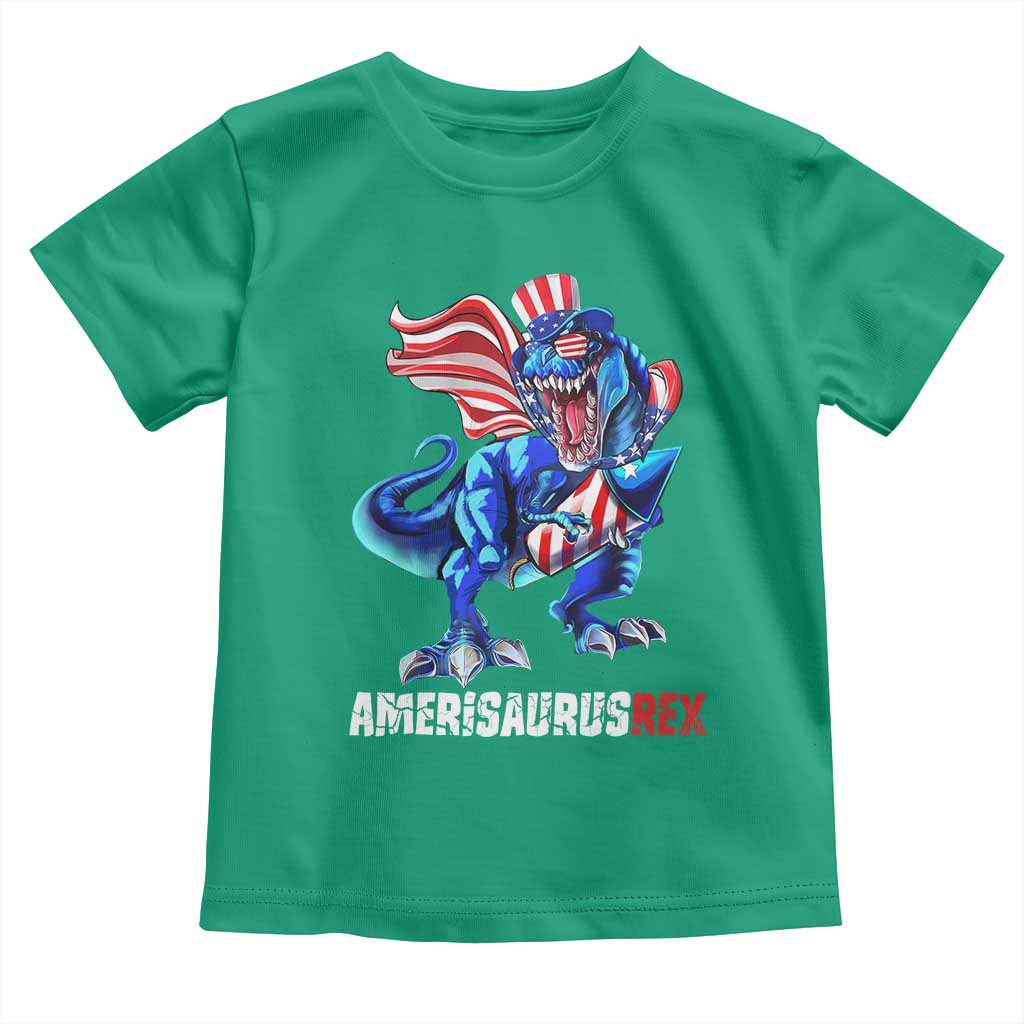 Dinosaur 4th of July Toddler T Shirt Funny Boys Kids Patriotic TS10 Irish Green Print Your Wear
