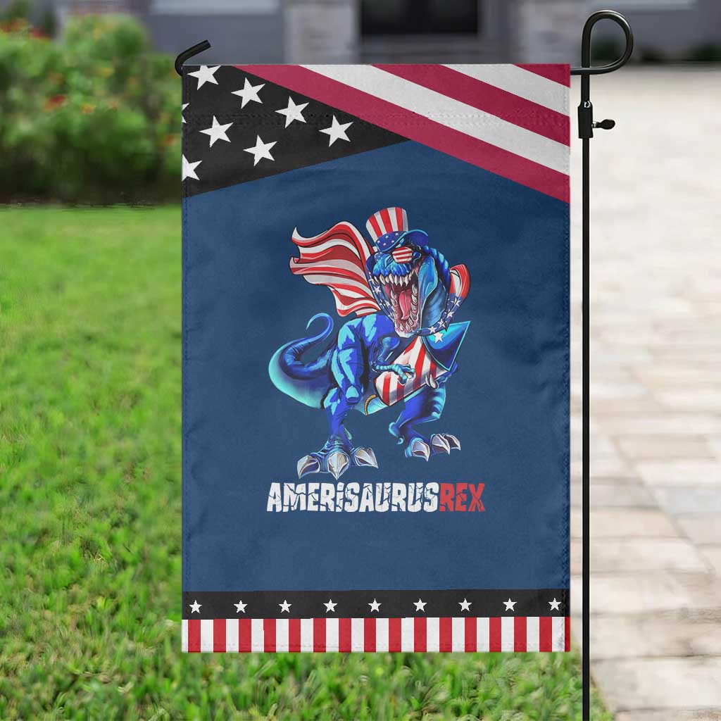 Dinosaur 4th of July Garden Flag Funny Boys Kids Patriotic TS10 Classic Blue Black Print Your Wear