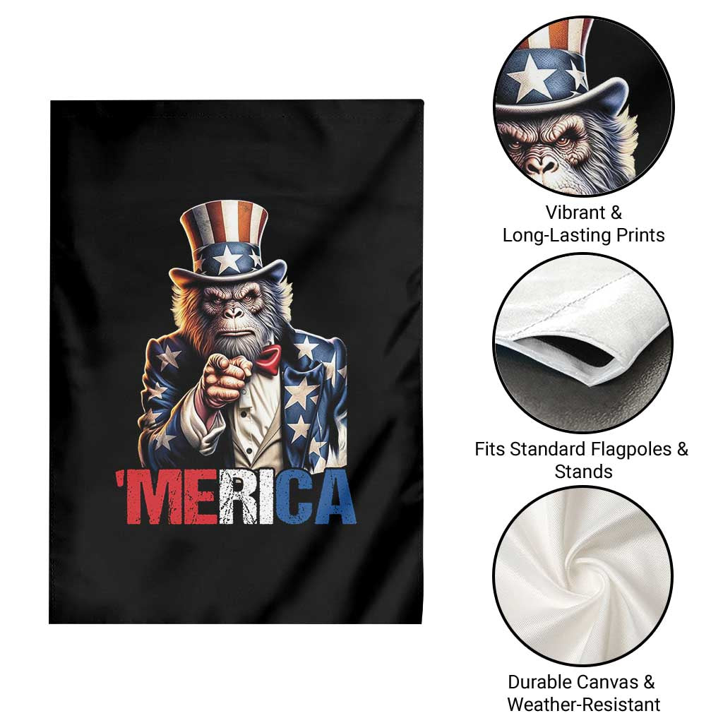 Bigfoot Merica Garden Flag American Flag Patriotic 4th Of July Uncle Sam TS10 Print Your Wear