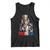 Bigfoot Merica Tank Top American Flag Patriotic 4th Of July Uncle Sam TS10 Black Print Your Wear