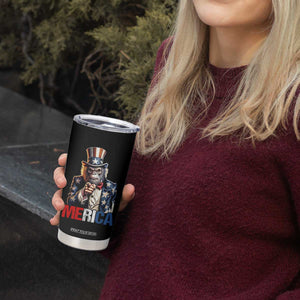 Bigfoot Merica Tumbler Cup American Flag Patriotic 4th Of July Uncle Sam TS10 Print Your Wear