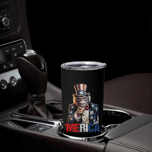 Bigfoot Merica Tumbler Cup American Flag Patriotic 4th Of July Uncle Sam TS10 Print Your Wear