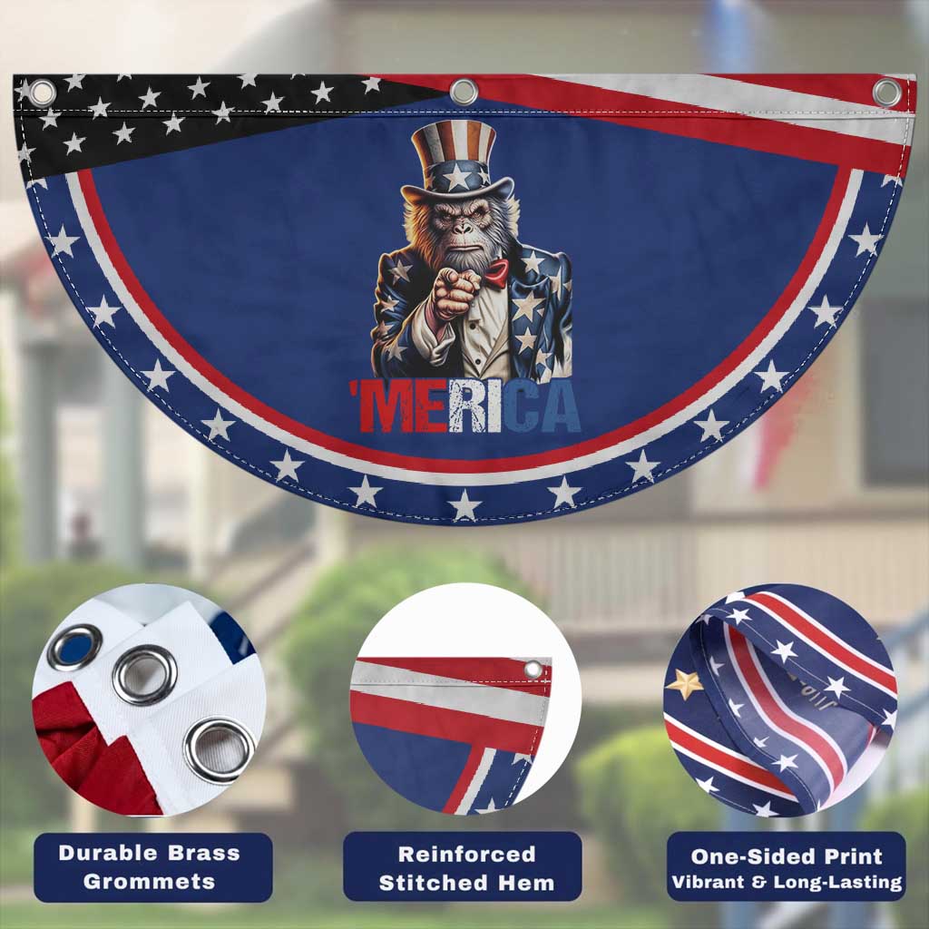 Bigfoot Merica Patriotic Fan Flag American Flag 4th Of July Uncle Sam
