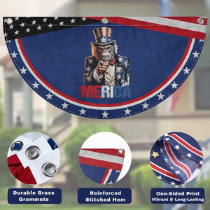 Bigfoot Merica Patriotic Fan Flag American Flag 4th Of July Uncle Sam