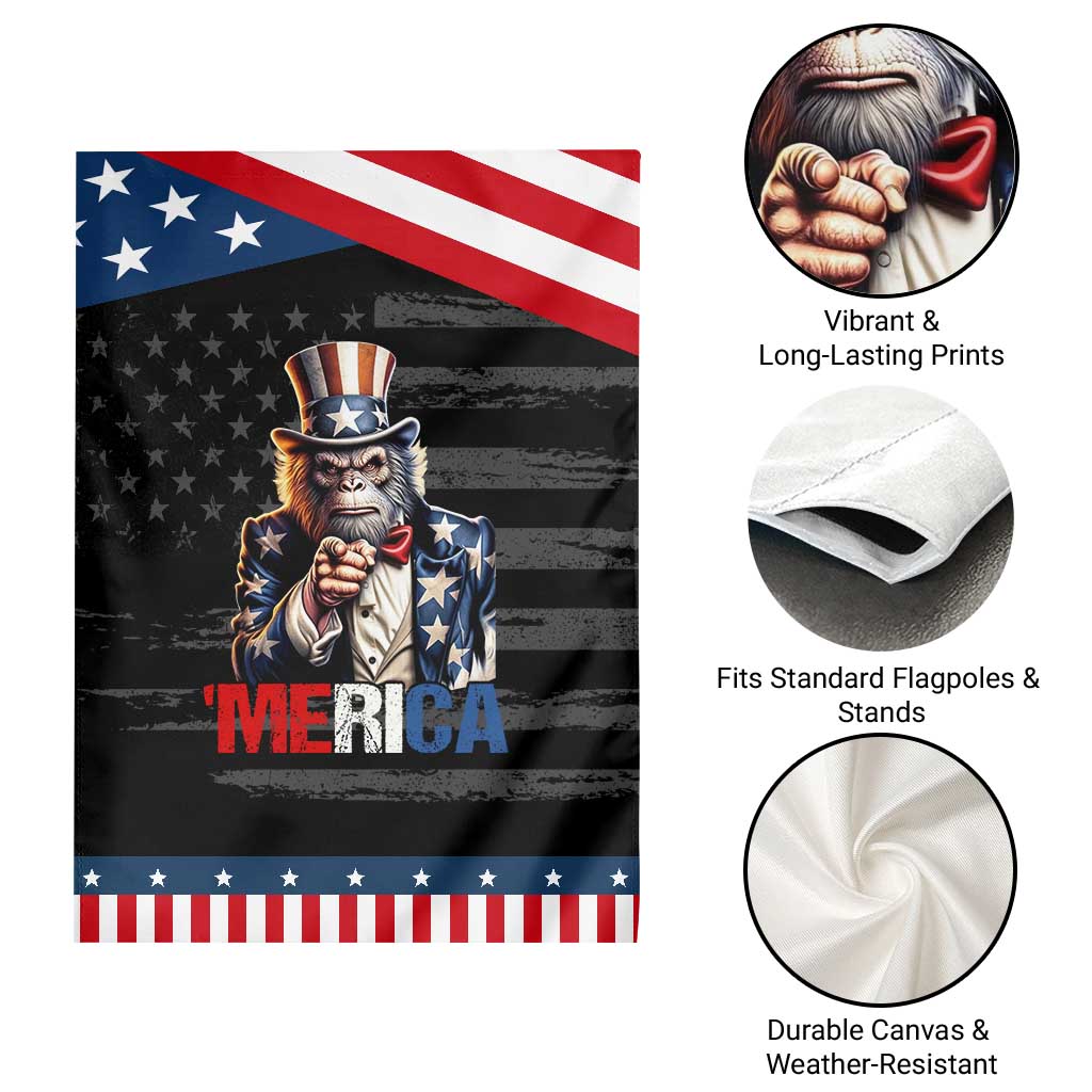 Bigfoot Merica Garden Flag American Flag Patriotic 4th Of July Uncle Sam TS10 Print Your Wear