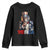Bigfoot Merica Youth Sweatshirt American Flag Patriotic 4th Of July Uncle Sam TS10 Black Print Your Wear