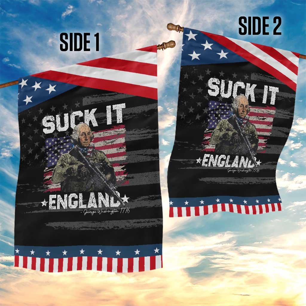 Suck It England Funny 4th of July George Washington 1776 Garden Flag TS10 Print Your Wear