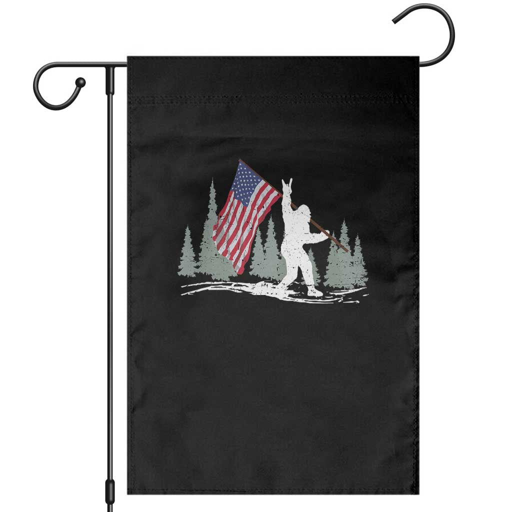 Bigfoot Garden Flag Sasquatch American Flag Patriotic TS10 Black Print Your Wear