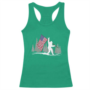 Bigfoot Racerback Tank Top Sasquatch American Flag Patriotic TS10 Irish Green Print Your Wear