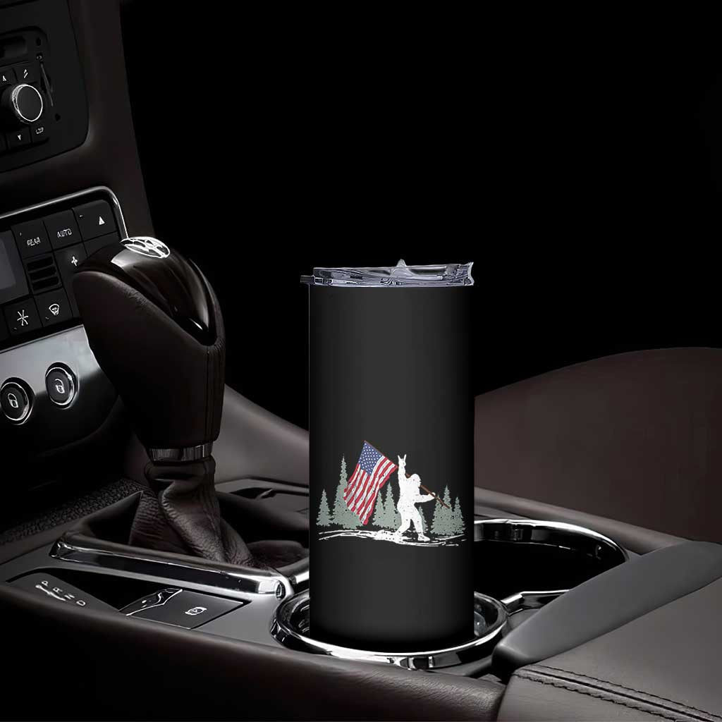 Bigfoot Skinny Tumbler Sasquatch American Flag Patriotic TS10 Print Your Wear