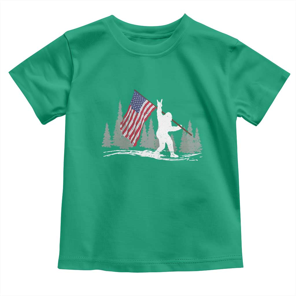 Bigfoot Toddler T Shirt Sasquatch American Flag Patriotic TS10 Irish Green Print Your Wear