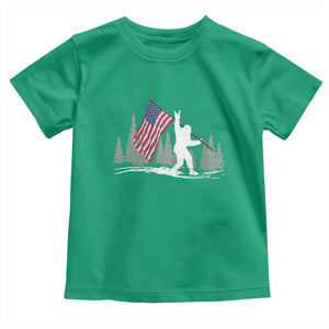Bigfoot Toddler T Shirt Sasquatch American Flag Patriotic TS10 Irish Green Print Your Wear