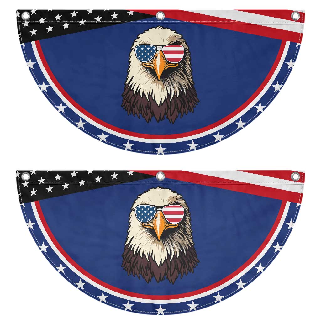 American Flag Eagle Patriotic Fan Flag 4th of July