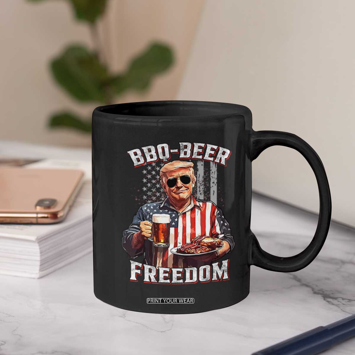 Funny Trump 4th Of July Coffee Mug Patriotic BBQ Beer Freedom American Flag TS10 Print Your Wear