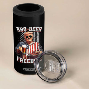 Funny Trump 4th Of July 4 in 1 Can Cooler Tumbler Patriotic BBQ Beer Freedom American Flag TS10 Print Your Wear