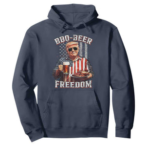 Funny Trump 4th Of July Hoodie Patriotic BBQ Beer Freedom American Flag TS10 Navy Print Your Wear