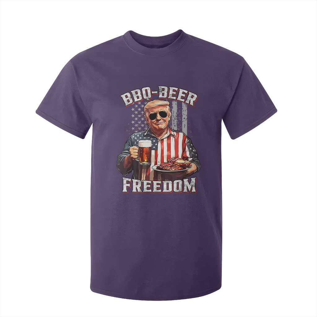 Funny Trump 4th Of July T Shirt For Kid Patriotic BBQ Beer Freedom American Flag TS10 Purple Print Your Wear