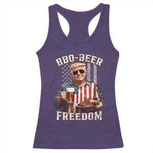 Funny Trump 4th Of July Racerback Tank Top Patriotic BBQ Beer Freedom American Flag TS10 Purple Print Your Wear
