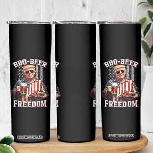Funny Trump 4th Of July Skinny Tumbler Patriotic BBQ Beer Freedom American Flag TS10 Print Your Wear