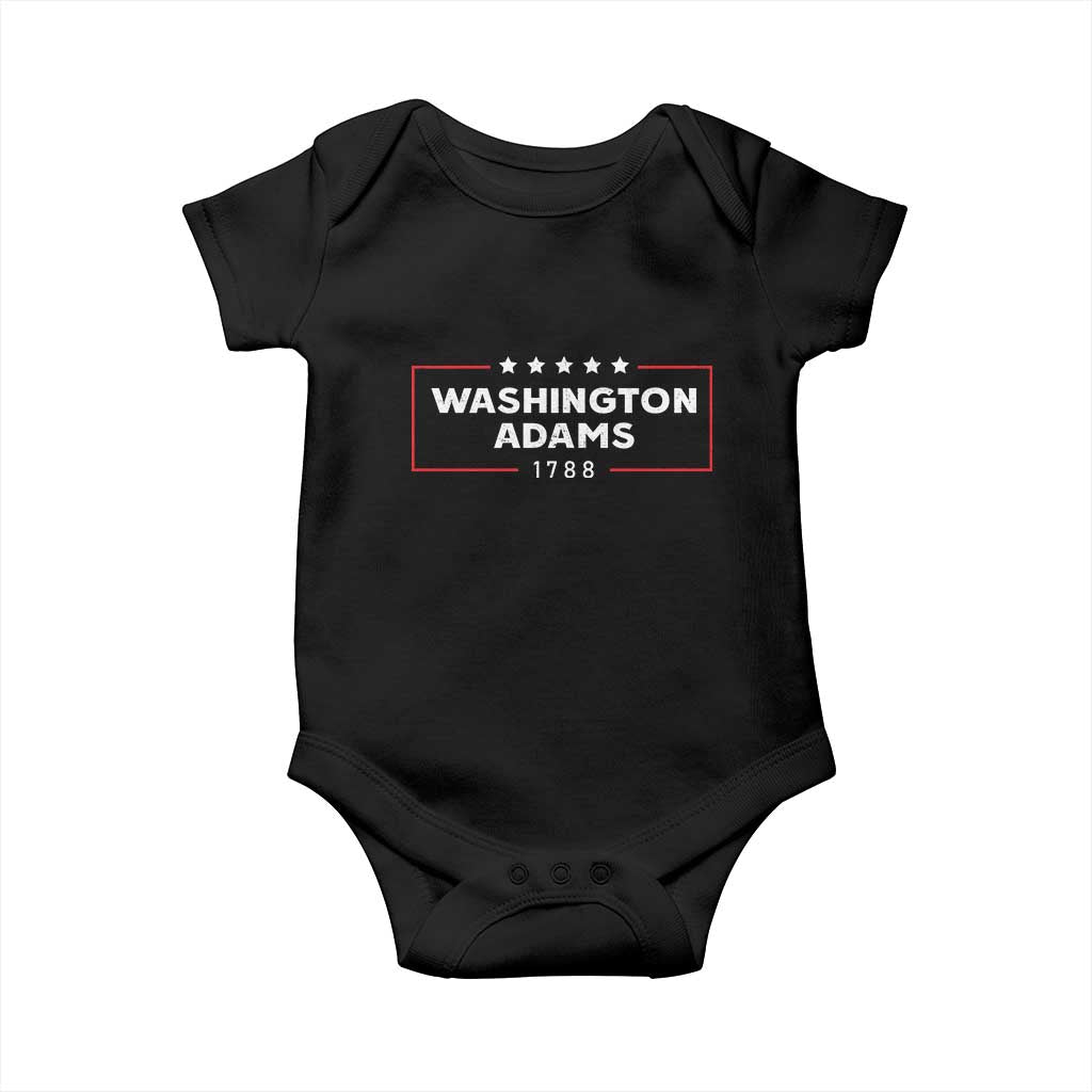 4th July George Washington 1788 Baby Onesie Retro President Campaign TS10 Black Print Your Wear
