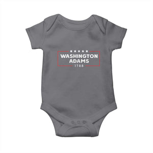 4th July George Washington 1788 Baby Onesie Retro President Campaign TS10 Charcoal Print Your Wear