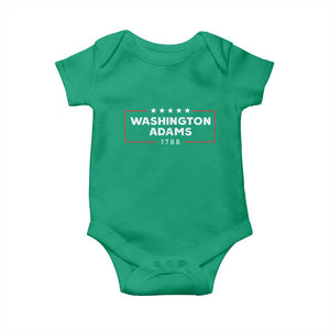 4th July George Washington 1788 Baby Onesie Retro President Campaign TS10 Irish Green Print Your Wear