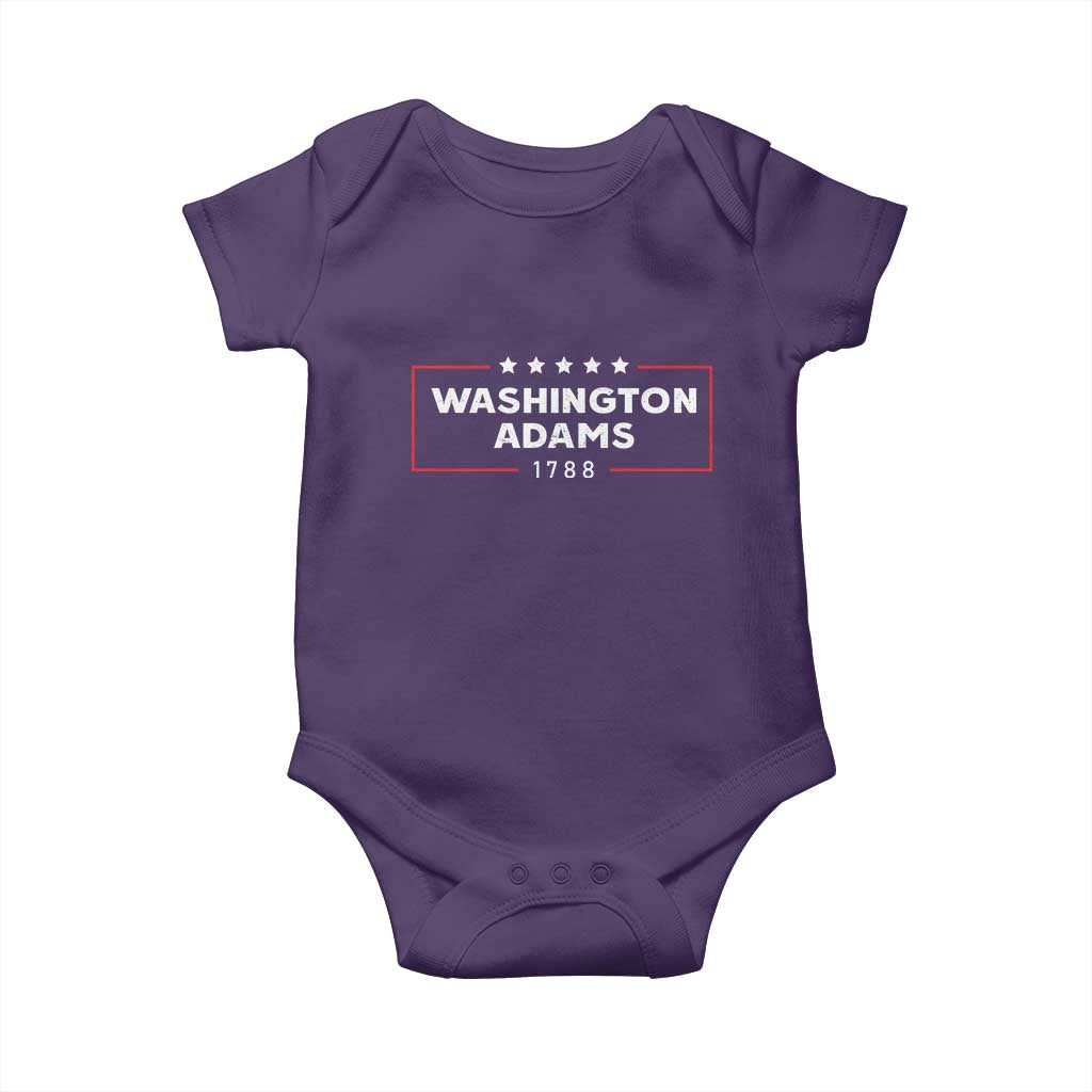 4th July George Washington 1788 Baby Onesie Retro President Campaign TS10 Purple Print Your Wear