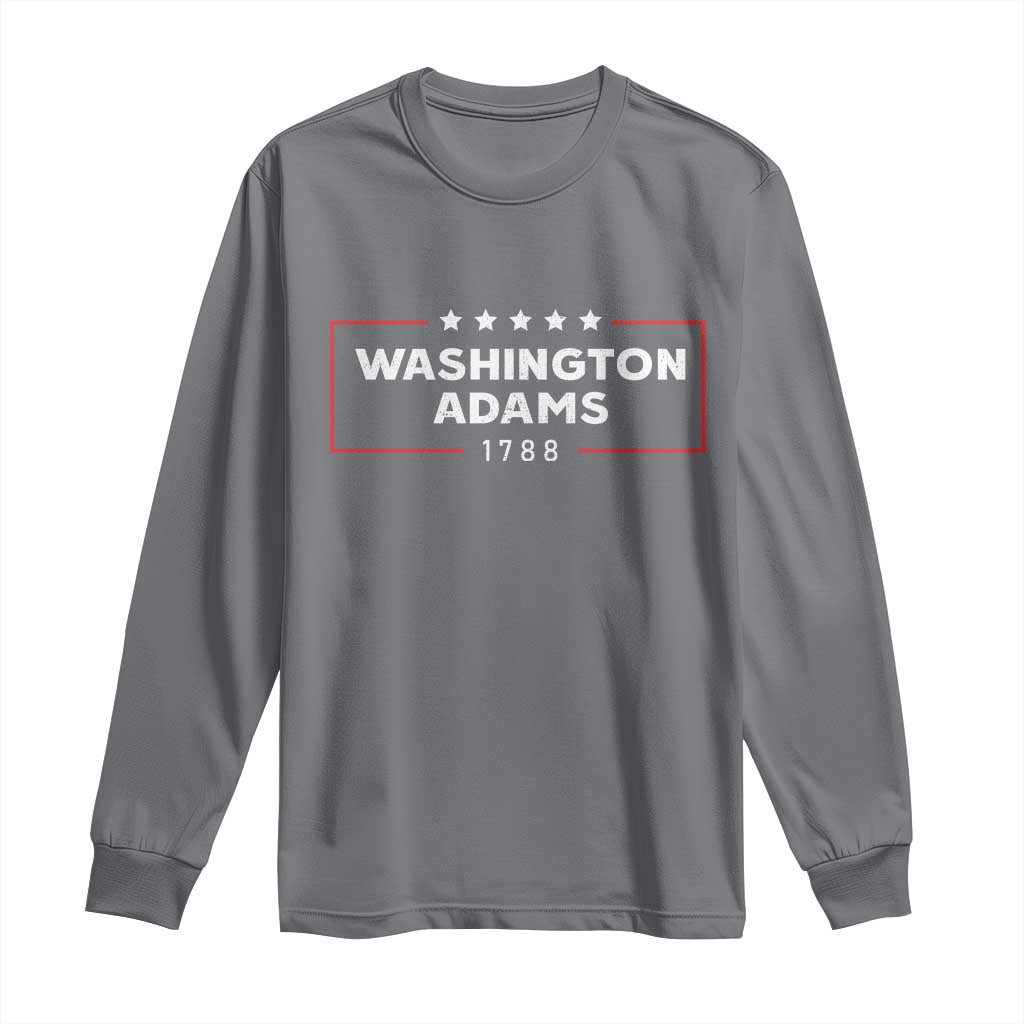 4th July George Washington 1788 Long Sleeve Shirt Retro President Campaign TS10 Charcoal Print Your Wear