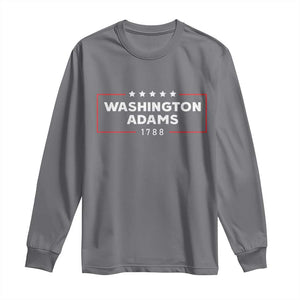 4th July George Washington 1788 Long Sleeve Shirt Retro President Campaign TS10 Charcoal Print Your Wear