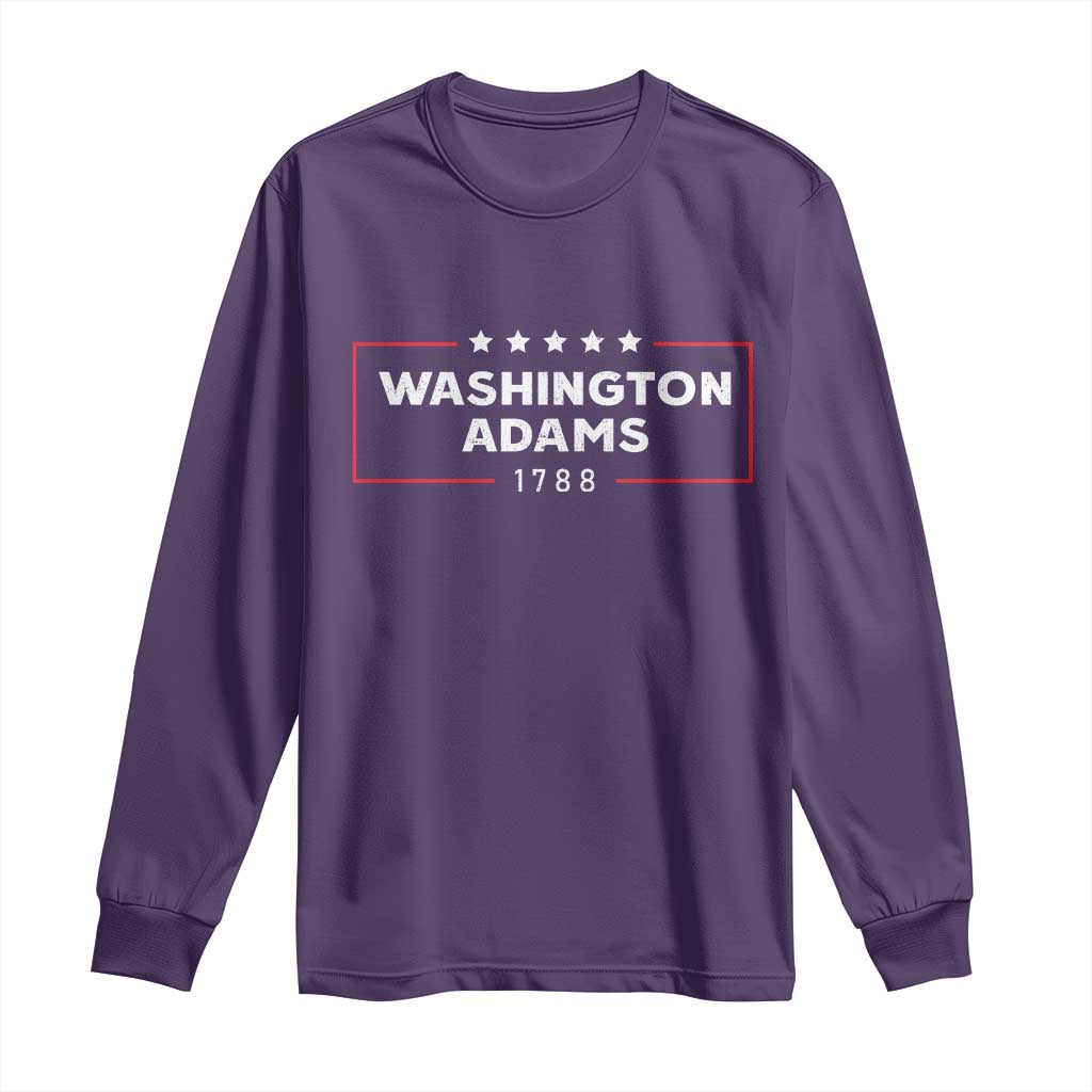 4th July George Washington 1788 Long Sleeve Shirt Retro President Campaign TS10 Purple Print Your Wear