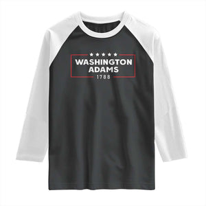 4th July George Washington 1788 Raglan Shirt Retro President Campaign TS10 Black White Print Your Wear