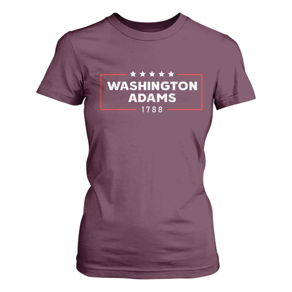 4th July George Washington 1788 T Shirt For Women Retro President Campaign TS10 Maroon Print Your Wear