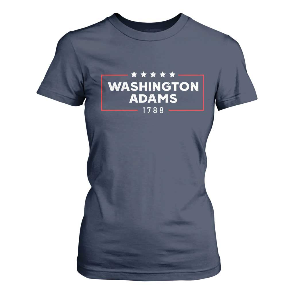 4th July George Washington 1788 T Shirt For Women Retro President Campaign TS10 Navy Print Your Wear