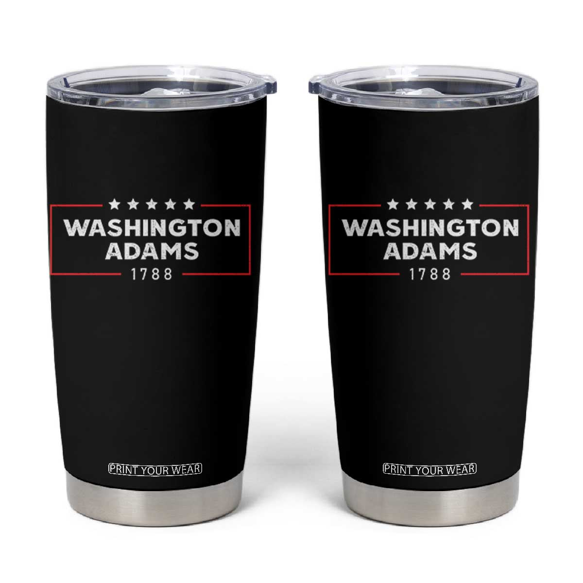 4th July George Washington 1788 Tumbler Cup Retro President Campaign TS10 Black Print Your Wear