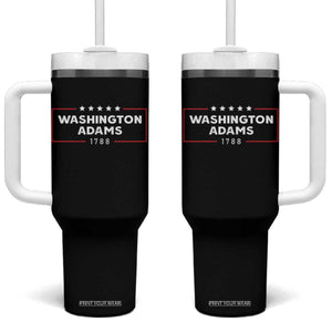 4th July George Washington 1788 Tumbler With Handle Retro President Campaign TS10 One Size: 40 oz Black Print Your Wear