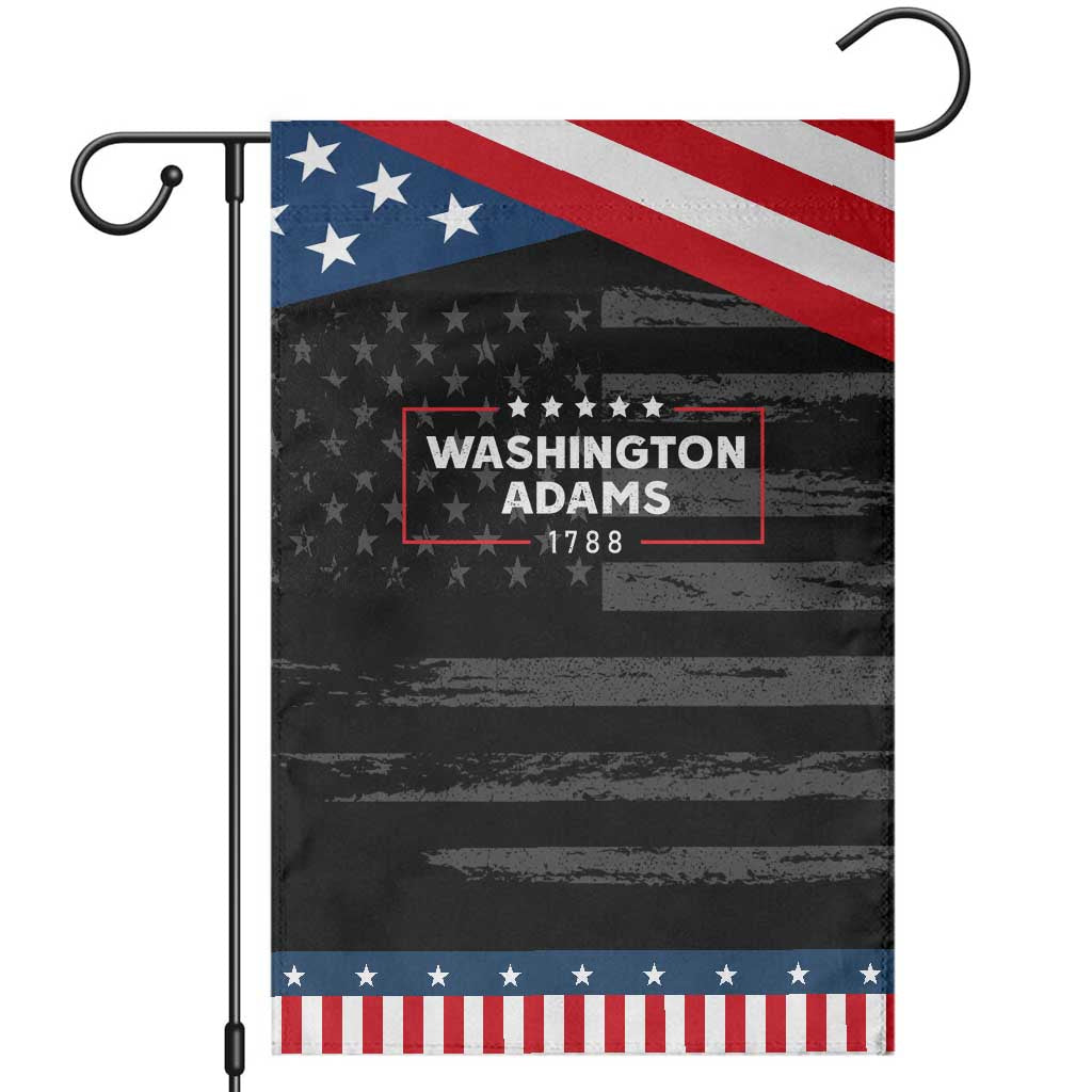 4th July George Washington 1788 Garden Flag Retro President Campaign TS10 Distressed Black Blue Print Your Wear