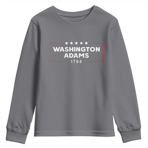4th July George Washington 1788 Youth Sweatshirt Retro President Campaign TS10 Charcoal Print Your Wear