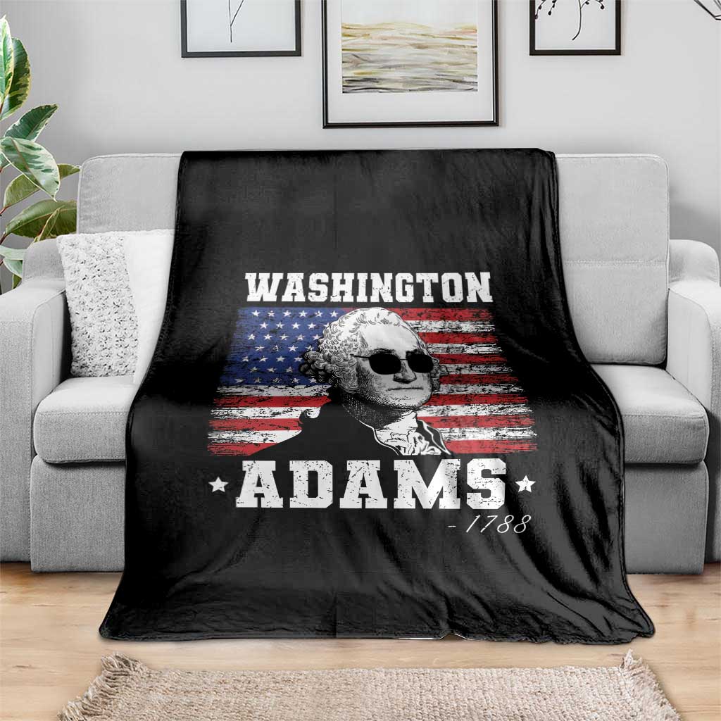 George Washington 1788 Throw Blanket Funny 4th of July Retro President Campaign USA Flag TS10 Print Your Wear