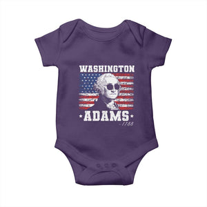 George Washington 1788 Baby Onesie Funny 4th of July Retro President Campaign USA Flag TS10 Purple Print Your Wear