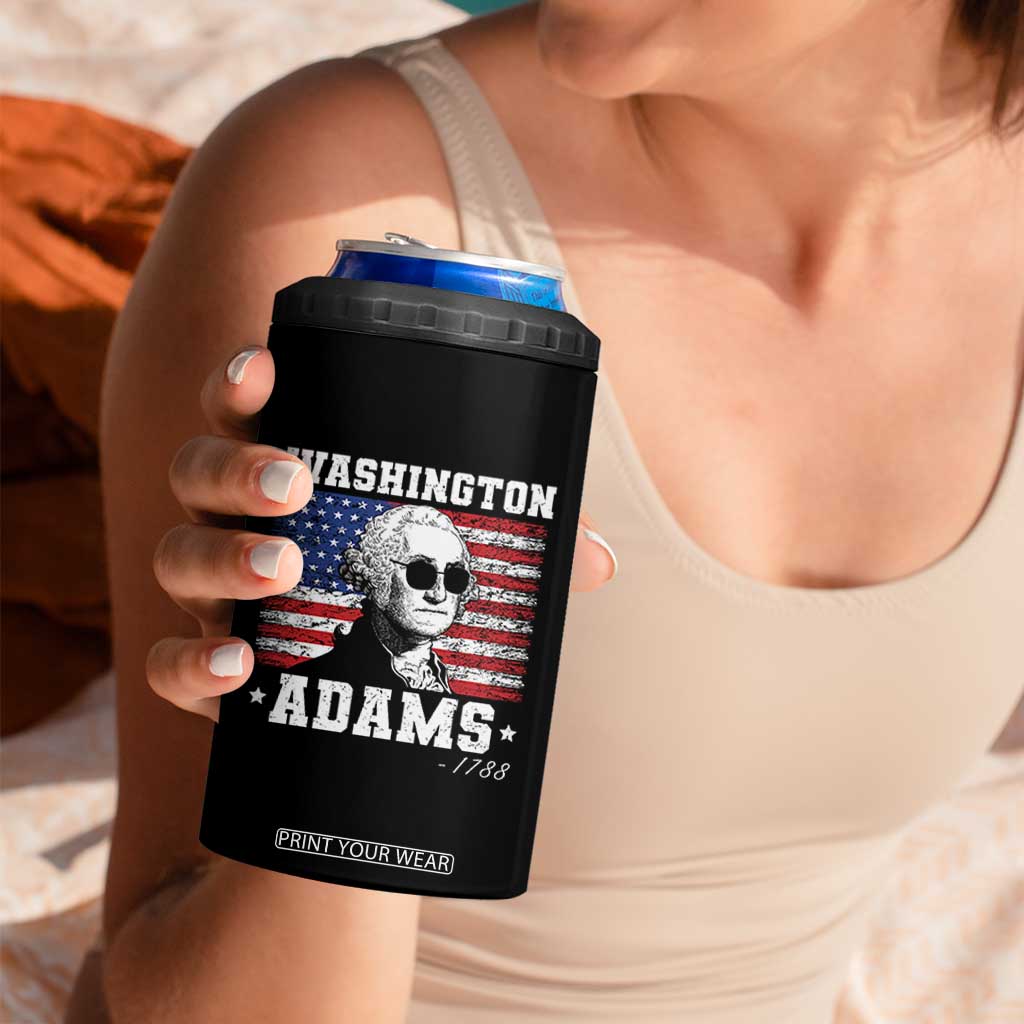 George Washington 1788 4 in 1 Can Cooler Tumbler Funny 4th of July Retro President Campaign USA Flag TS10 Print Your Wear