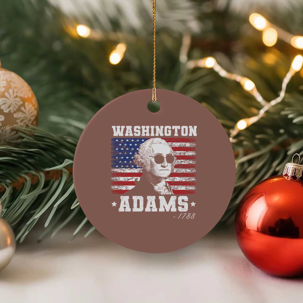 George Washington 1788 Ceramic Ornament Funny 4th of July Retro President Campaign USA Flag TS10 1pc Mocha Print Your Wear