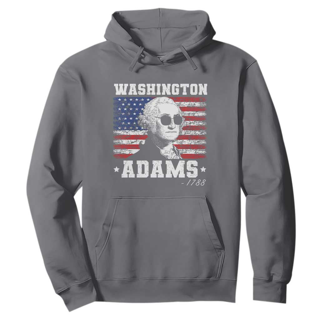 George Washington 1788 Hoodie Funny 4th of July Retro President Campaign USA Flag TS10 Charcoal Print Your Wear
