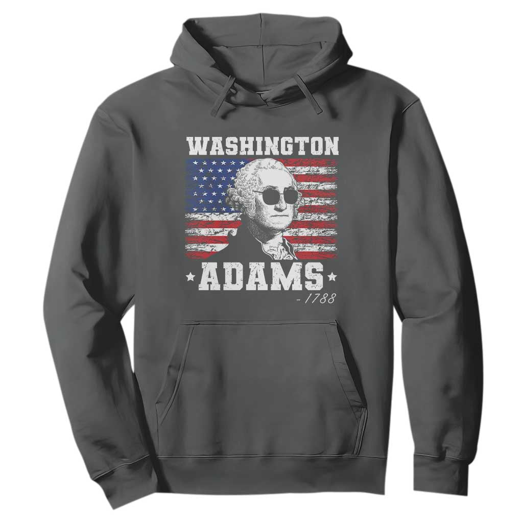 George Washington 1788 Hoodie Funny 4th of July Retro President Campaign USA Flag TS10 Dark Heather Print Your Wear